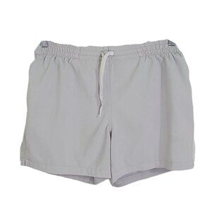 Chubbies Womens Gray Drawstring Waist Shorts Flat Front Slash Pockets Size S